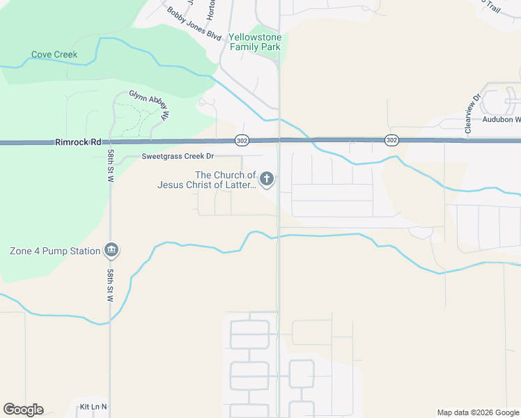 map of restaurants, bars, coffee shops, grocery stores, and more near 5400-5498 Trail Creek Drive in Billings