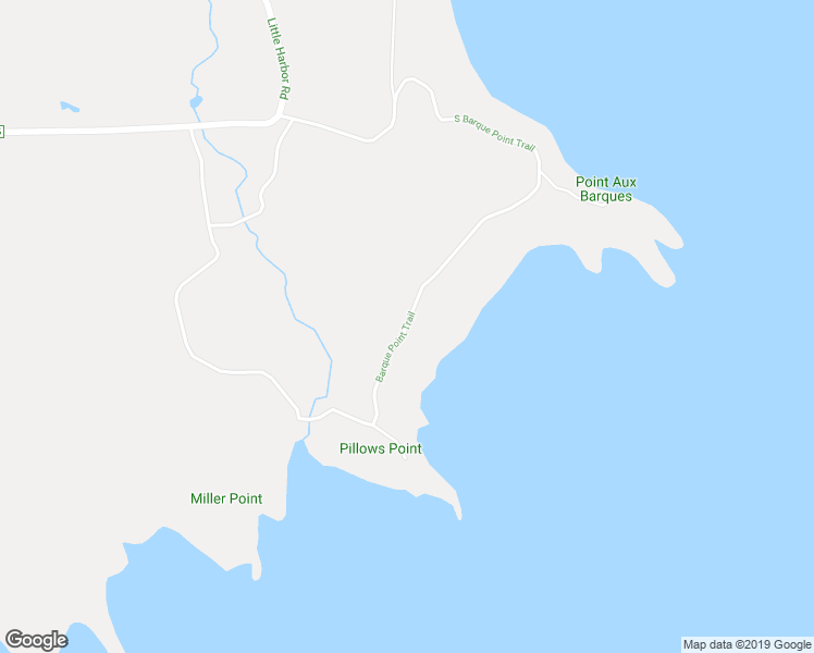 map of restaurants, bars, coffee shops, grocery stores, and more near Barque Point Trail in Manistique