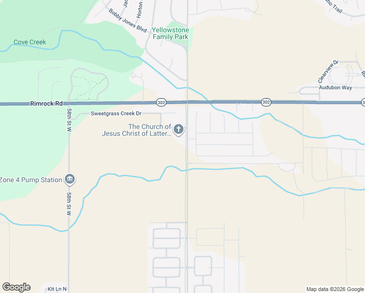 map of restaurants, bars, coffee shops, grocery stores, and more near 2529-2699 54th St W in Billings