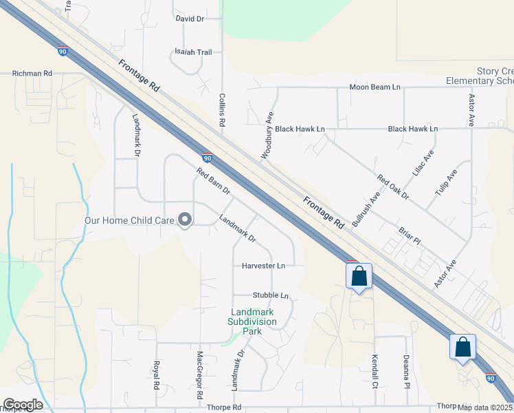 map of restaurants, bars, coffee shops, grocery stores, and more near Interstate 90 in Belgrade