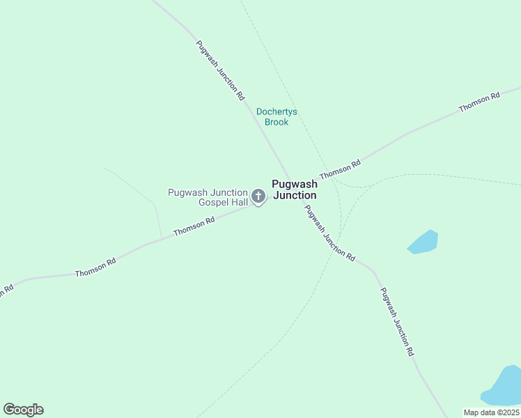 map of restaurants, bars, coffee shops, grocery stores, and more near 6120 Thomson Road in Pugwash Junction