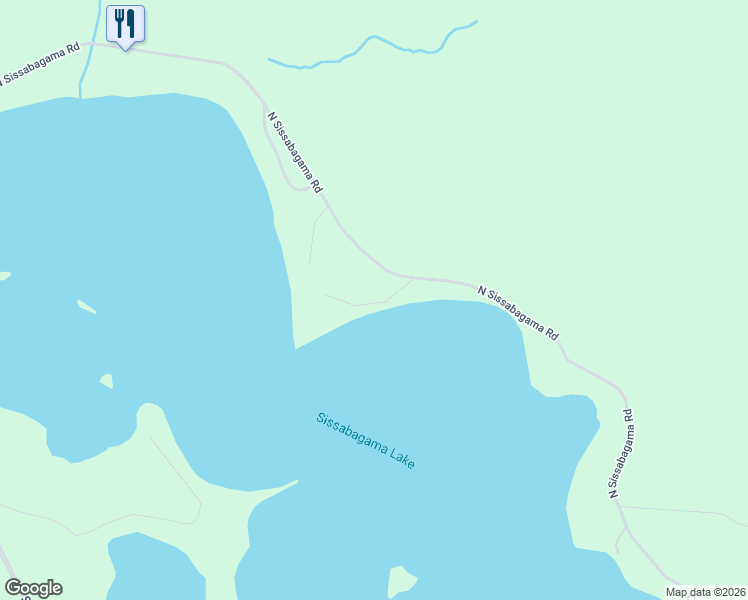 map of restaurants, bars, coffee shops, grocery stores, and more near 4601 North Sissabagama Road in Stone Lake