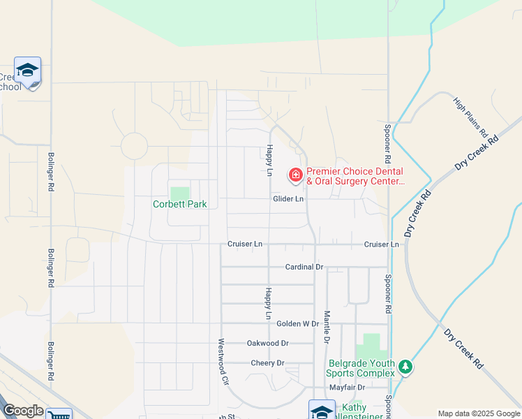 map of restaurants, bars, coffee shops, grocery stores, and more near 1000 Happy Lane in Belgrade