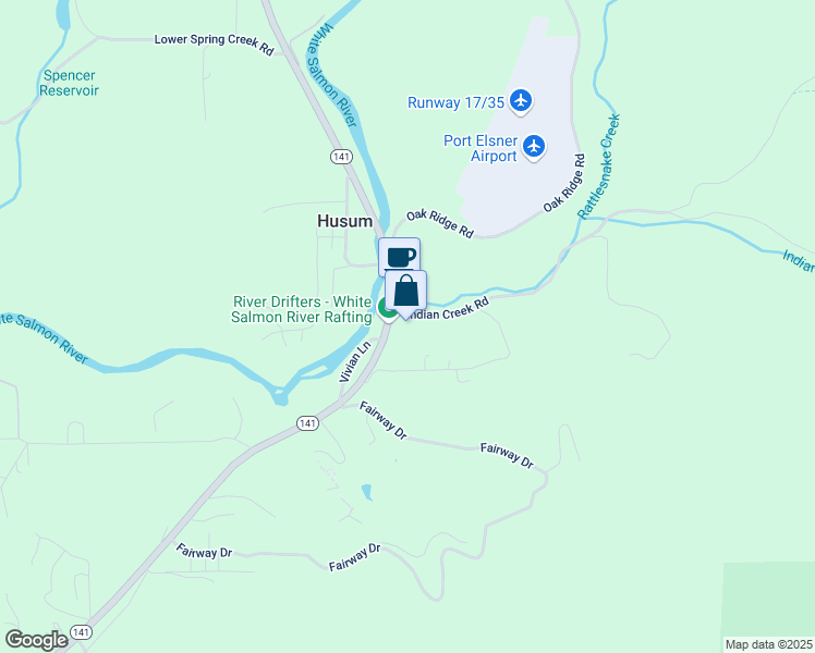map of restaurants, bars, coffee shops, grocery stores, and more near 856 Washington 141 in Husum