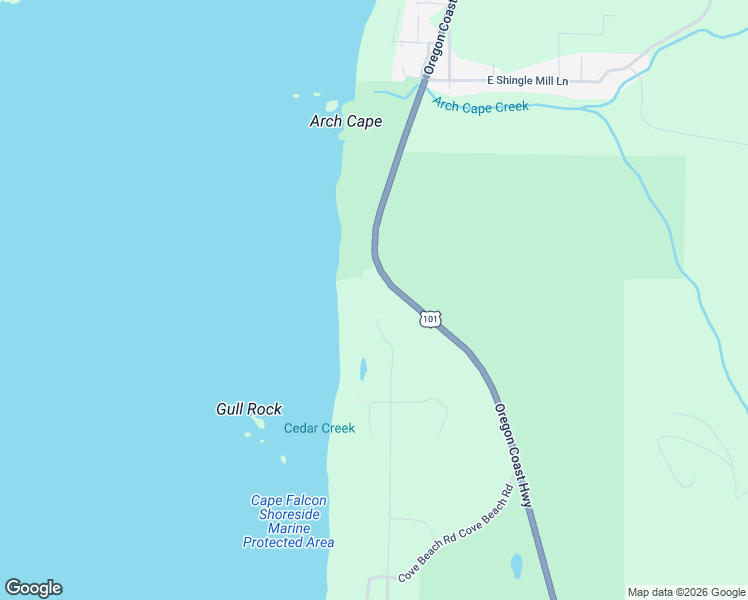 map of restaurants, bars, coffee shops, grocery stores, and more near 79560 Ray Brown Road in Arch Cape