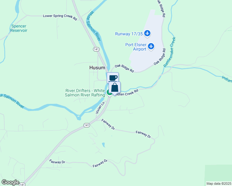 map of restaurants, bars, coffee shops, grocery stores, and more near 856 Washington 141 in Husum