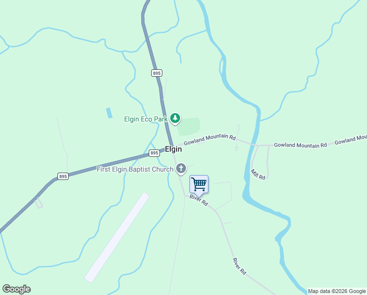 map of restaurants, bars, coffee shops, grocery stores, and more near 11 River Road in Elgin