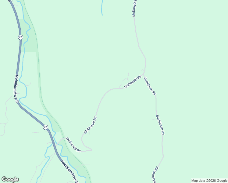 map of restaurants, bars, coffee shops, grocery stores, and more near 55221 McDonald Road in Vernonia