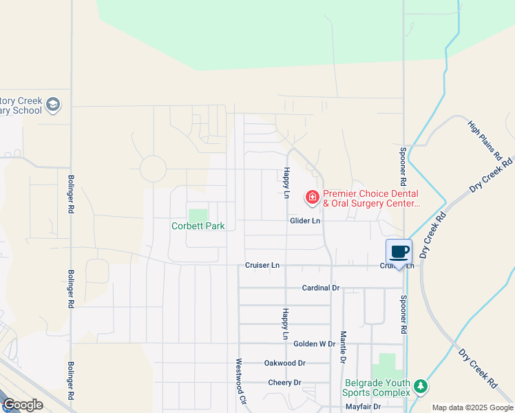 map of restaurants, bars, coffee shops, grocery stores, and more near 1125 Happy Lane in Belgrade