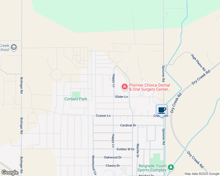 map of restaurants, bars, coffee shops, grocery stores, and more near 1107 Happy Lane in Belgrade
