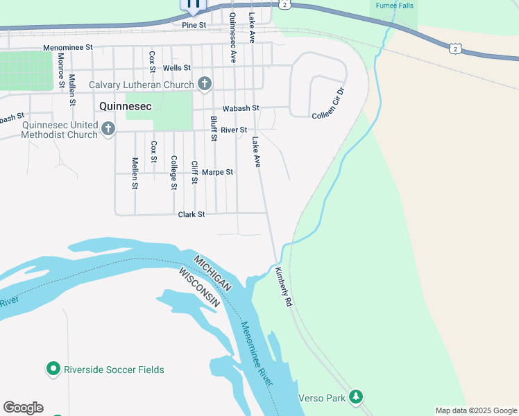 map of restaurants, bars, coffee shops, grocery stores, and more near 574-3598 Clark Street in Breitung Township