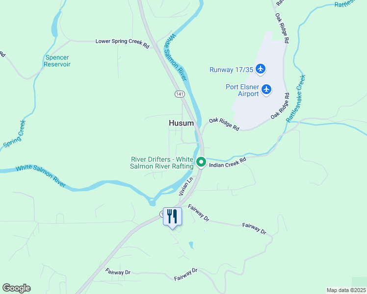 map of restaurants, bars, coffee shops, grocery stores, and more near 120 Husum Street in Husum