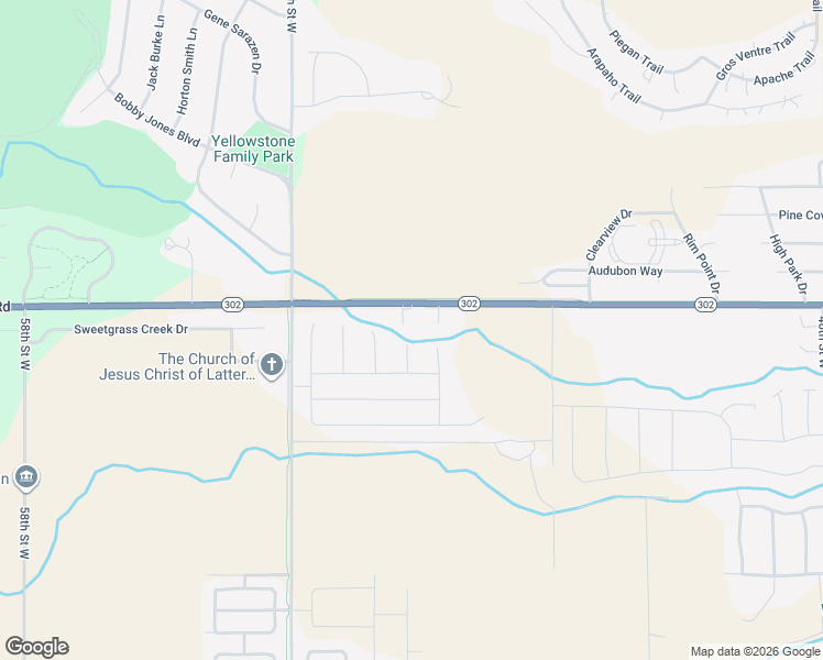 map of restaurants, bars, coffee shops, grocery stores, and more near 2807 Shirley Lane in Billings