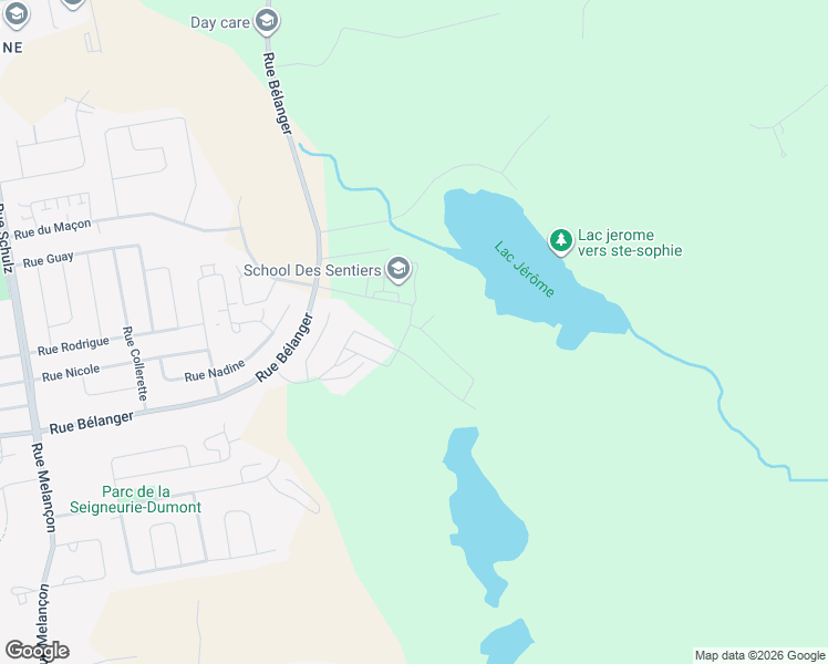 map of restaurants, bars, coffee shops, grocery stores, and more near 100 Rue Claire-Richer in Saint-Jérôme