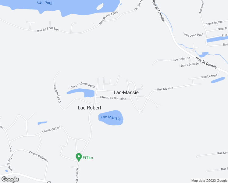 map of restaurants, bars, coffee shops, grocery stores, and more near 19 Chemin Corriveau in Mille-Isles