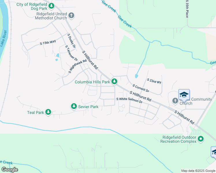 map of restaurants, bars, coffee shops, grocery stores, and more near 2203 South Sauk Way in Ridgefield