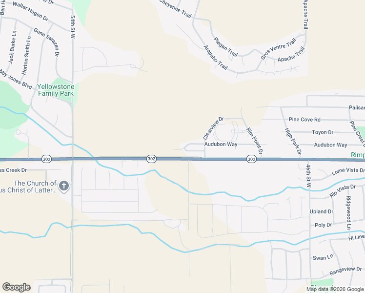 map of restaurants, bars, coffee shops, grocery stores, and more near 5003 Audubon Way in Billings