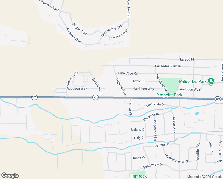 map of restaurants, bars, coffee shops, grocery stores, and more near 4670 Audubon Way in Billings