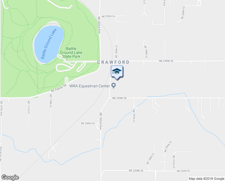 map of restaurants, bars, coffee shops, grocery stores, and more near 24503 Northeast Crawford Road in Battle Ground