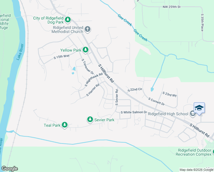 map of restaurants, bars, coffee shops, grocery stores, and more near 2174 South Chukar Drive in Ridgefield