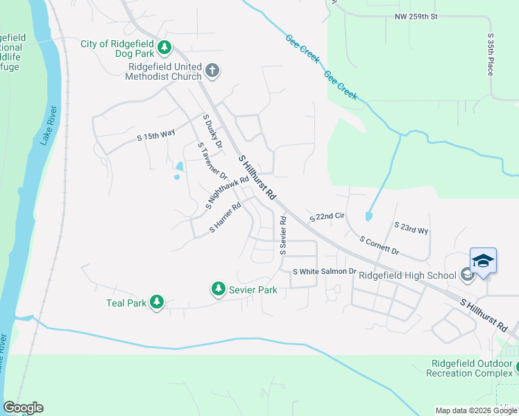 map of restaurants, bars, coffee shops, grocery stores, and more near 2136 South Chukar Drive in Ridgefield