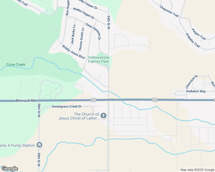 map of restaurants, bars, coffee shops, grocery stores, and more near 3012 54th Street West in Billings