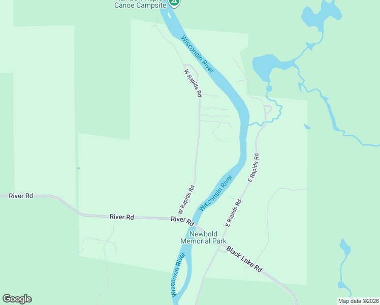 map of restaurants, bars, coffee shops, grocery stores, and more near 6880 West Rapids Road in Lake Tomahawk