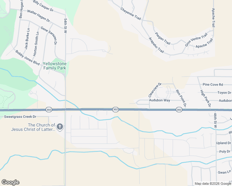 map of restaurants, bars, coffee shops, grocery stores, and more near 5098 Ridge Top Way in Billings