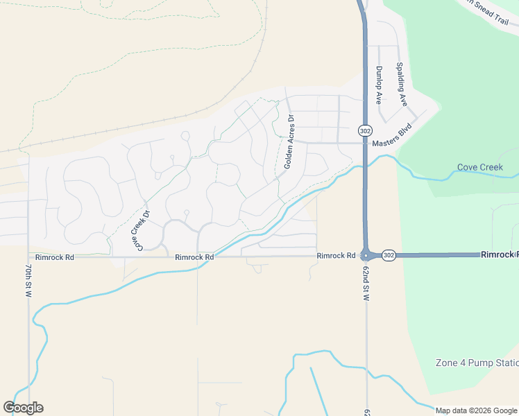 map of restaurants, bars, coffee shops, grocery stores, and more near Southern Bluffs Lane in Billings