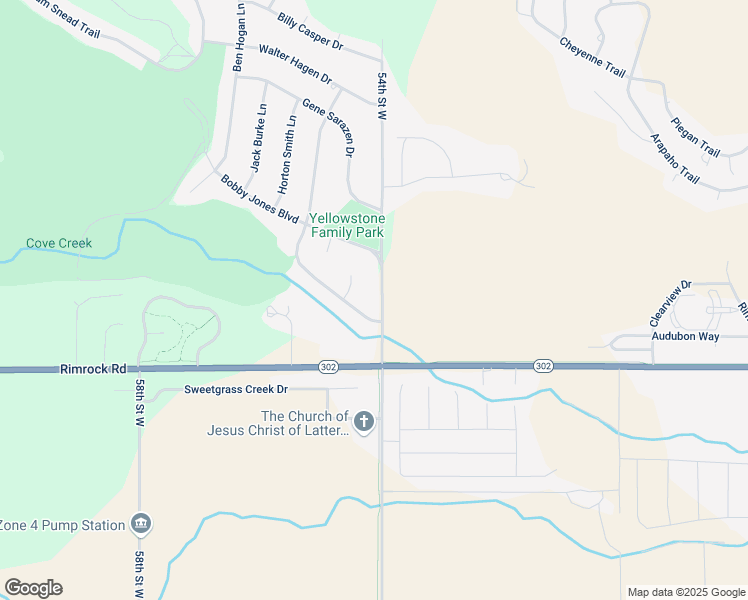map of restaurants, bars, coffee shops, grocery stores, and more near 3012 54th Street West in Billings