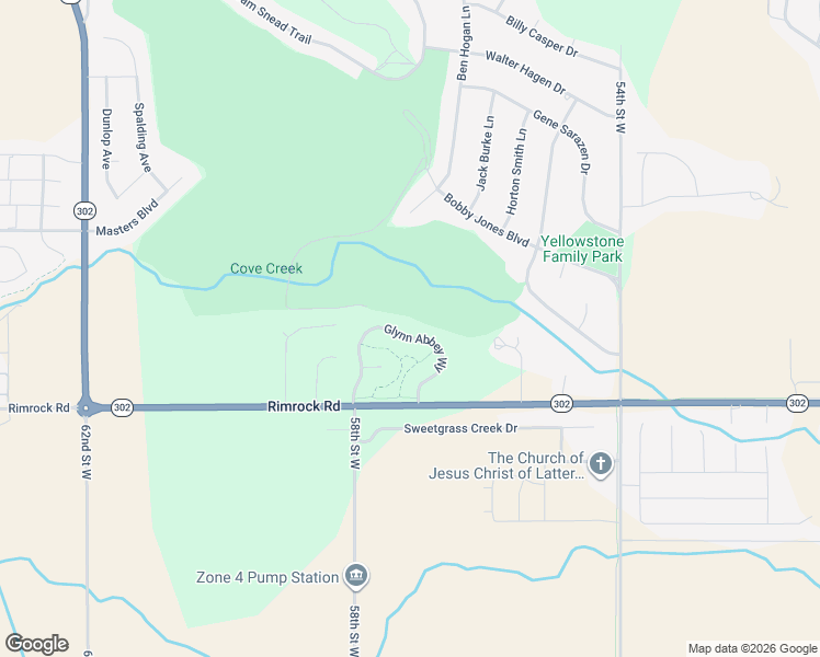 map of restaurants, bars, coffee shops, grocery stores, and more near 3036 Arnold Palmer Drive in Billings