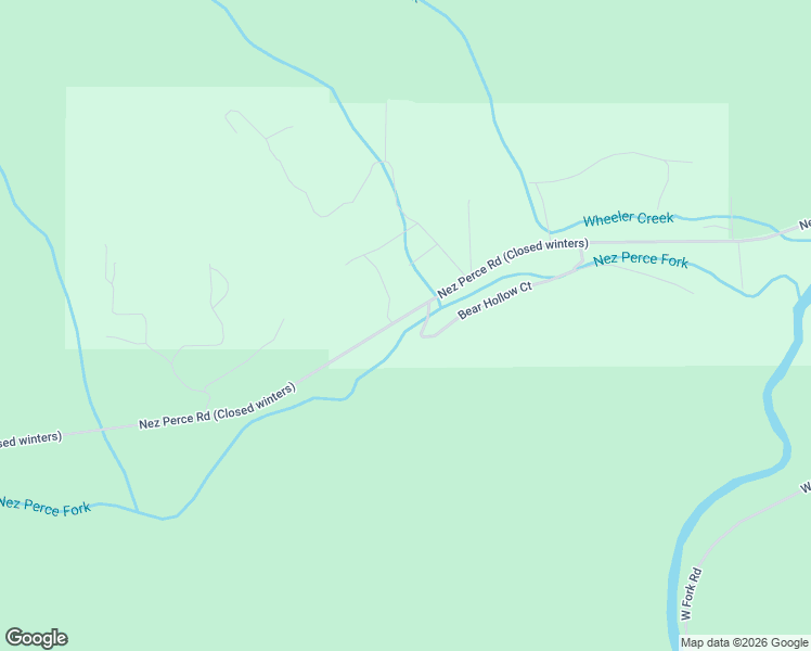 map of restaurants, bars, coffee shops, grocery stores, and more near 7039-7083 Nez Perce Road in Darby