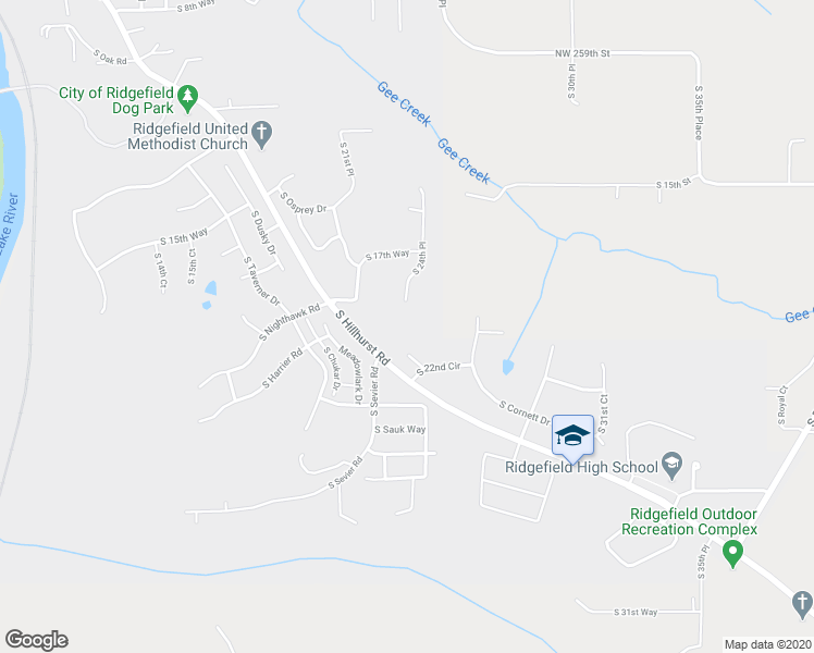 map of restaurants, bars, coffee shops, grocery stores, and more near 2144 South Hillhurst Road in Ridgefield