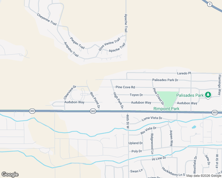 map of restaurants, bars, coffee shops, grocery stores, and more near 4606 Pine Cove Road in Billings