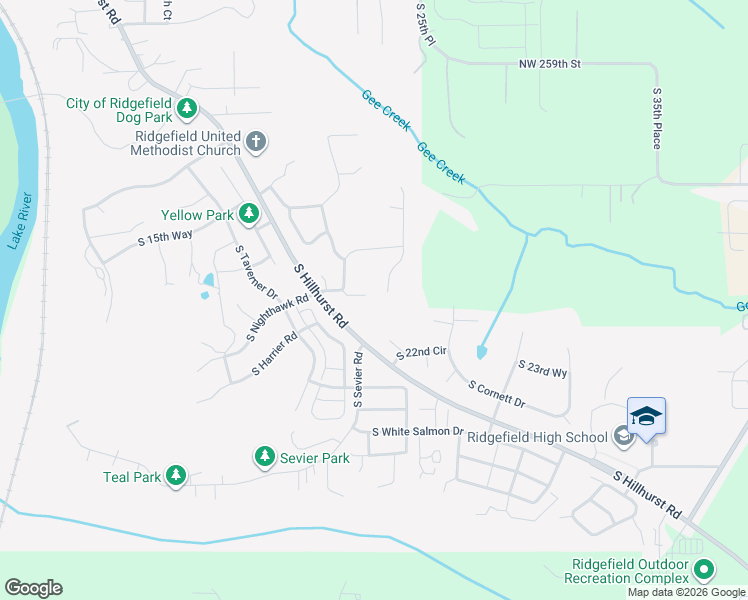 map of restaurants, bars, coffee shops, grocery stores, and more near 2144 South Hillhurst Road in Ridgefield