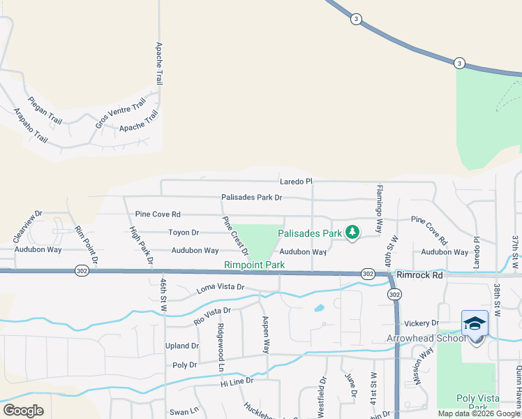 map of restaurants, bars, coffee shops, grocery stores, and more near 4314 Pine Cove Road in Billings