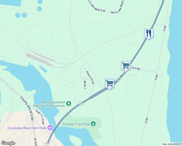 map of restaurants, bars, coffee shops, grocery stores, and more near 5706 Pine 0.25 Street in Gladstone
