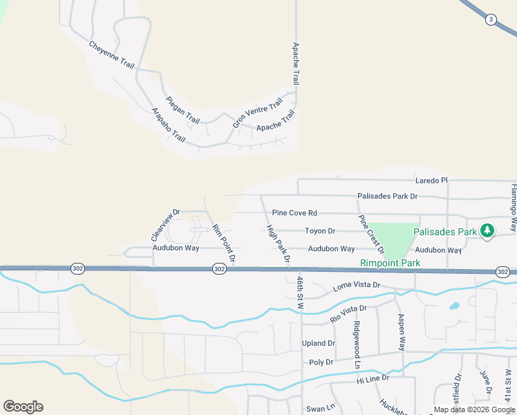 map of restaurants, bars, coffee shops, grocery stores, and more near 4606 Pine Cove Road in Billings