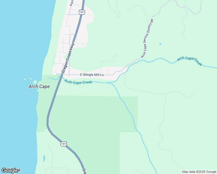 map of restaurants, bars, coffee shops, grocery stores, and more near 32034 East Shingle Mill Lane in Arch Cape