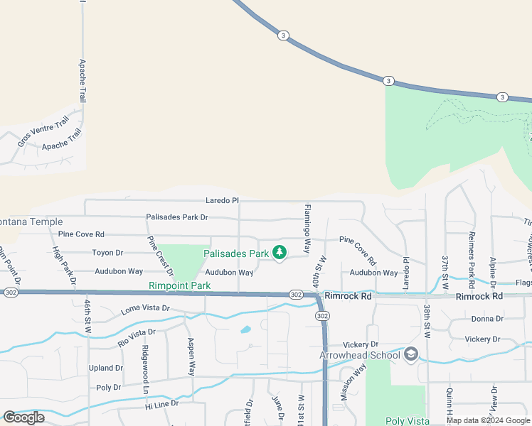 map of restaurants, bars, coffee shops, grocery stores, and more near 4124 Laredo Place in Billings