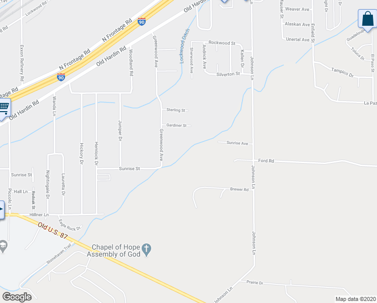 map of restaurants, bars, coffee shops, grocery stores, and more near 215 Greenwood Avenue in Billings