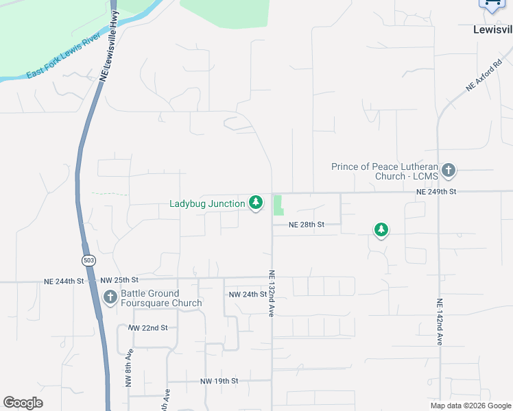 map of restaurants, bars, coffee shops, grocery stores, and more near 158 Northwest 29th Way in Battle Ground
