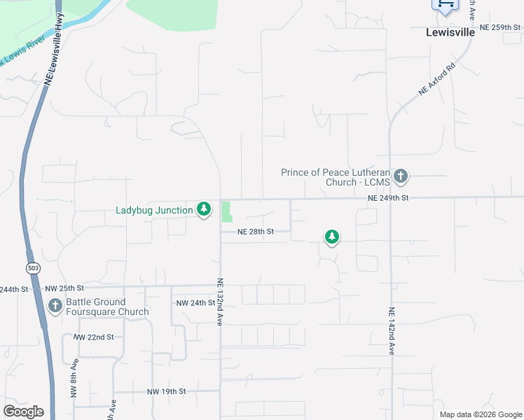 map of restaurants, bars, coffee shops, grocery stores, and more near 2920 Northwest 3rd Circle in Battle Ground
