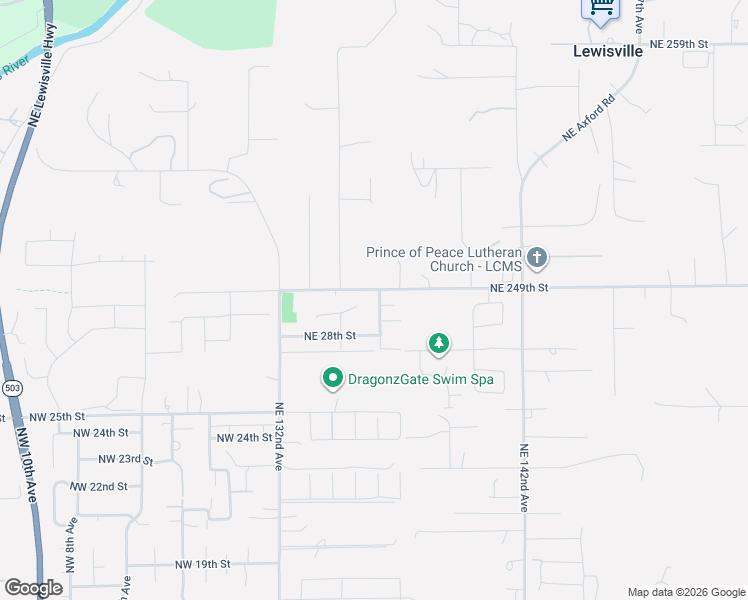 map of restaurants, bars, coffee shops, grocery stores, and more near 2918 Northeast 4th Avenue in Battle Ground