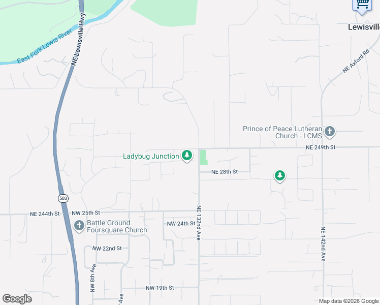 map of restaurants, bars, coffee shops, grocery stores, and more near 155 Northwest 30th Street in Battle Ground