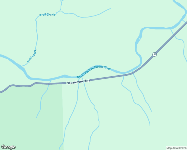 map of restaurants, bars, coffee shops, grocery stores, and more near 78476 Oregon 53 in Nehalem