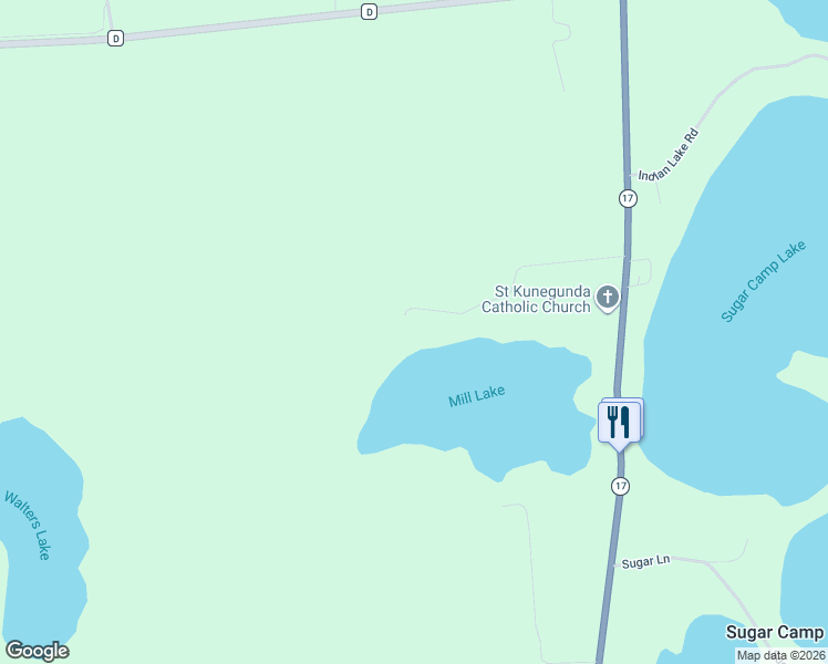 map of restaurants, bars, coffee shops, grocery stores, and more near 4099 Mill Lake Road in Rhinelander