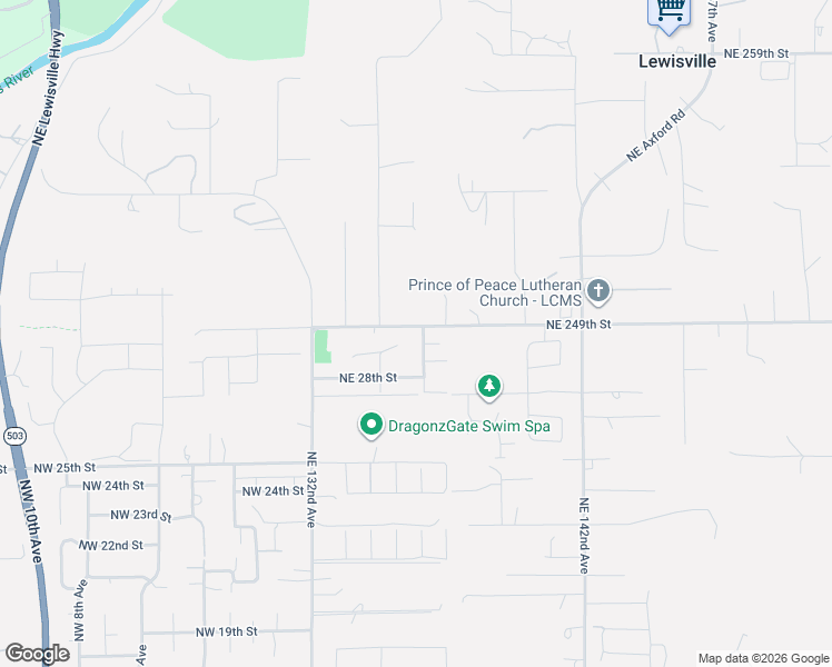 map of restaurants, bars, coffee shops, grocery stores, and more near 2918 Northeast 4th Avenue in Battle Ground