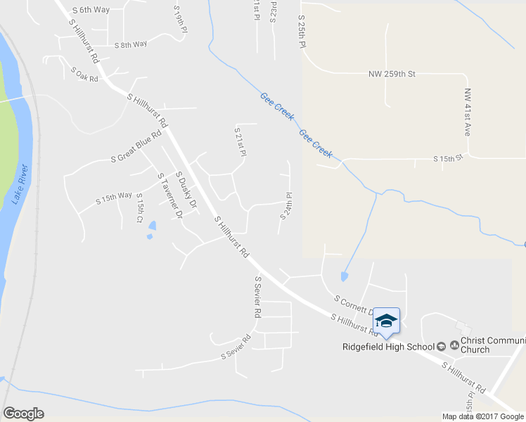 map of restaurants, bars, coffee shops, grocery stores, and more near 2205 S 17th Way in Ridgefield