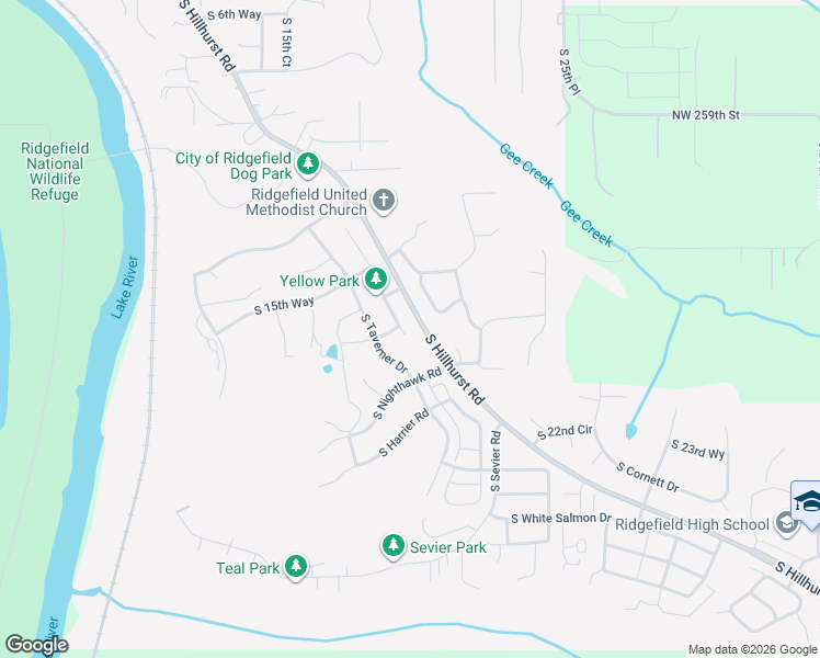 map of restaurants, bars, coffee shops, grocery stores, and more near 1811 South Dusky Drive in Ridgefield